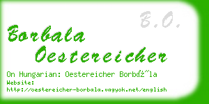 borbala oestereicher business card